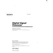 Sony XDP-766EQ manual cover