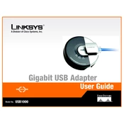 Linksys USB1000 Gigabit USB Adapter manual cover