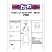 Heidi B&M Faux Fur Chair Blush 374204 manual cover