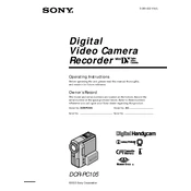 Sony DCR-PC105 manual cover