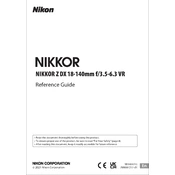 Nikon NIKKOR Z DX 18-140mm f/3.5-6.3 VR manual cover