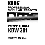 KORG KDW-301 manual cover