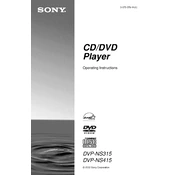 Sony DVP-NS315 manual cover