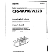 Sony CFS-W318 manual cover