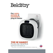 Beldray EH3214 700 W Handy Plug-in Heater manual cover