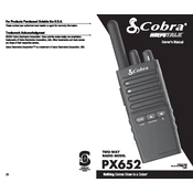 Cobra PX652 manual cover