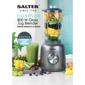 Salter EK4383GUNMETAL Cosmos 800W Glass Blender manual cover