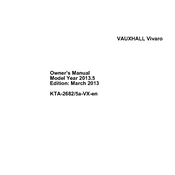 Vauxhall Vivaro 2013 manual cover