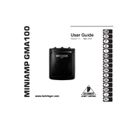 Behringer GMA100 manual cover