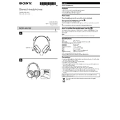 Sony MDR-MA100 manual cover