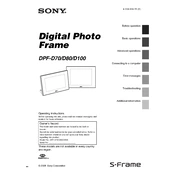 Sony DPF D70 manual cover