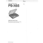 Sony PS-X65 manual cover