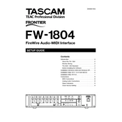 Tascam FW-1804 manual cover