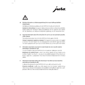 Jura Impressa J80 One Touch TFT Coffee Machine manual cover