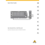 Behringer 960 Sequential manual cover