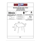 Malmo B&M Square Side Table 368385