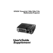 Epson PowerLite 500c manual cover