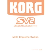 KORG SV-2 manual cover