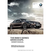 BMW 650i Gran Coupe 6 Series 2013 manual cover