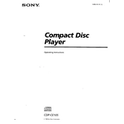 Sony CDP-CE105 manual cover