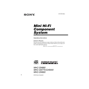 Sony MHC-GN660 manual cover