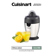 Cuisinart CCJ-100 manual cover