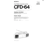 Sony CFD-64 manual cover