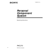 Sony PHC-Z10 manual cover