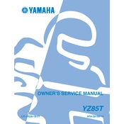 Yamaha YZ85T 2004 manual cover