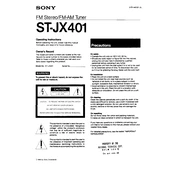 Sony ST-JX401 manual cover