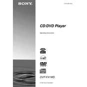 Sony DVP-F41MS manual cover