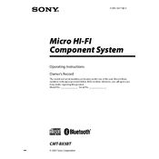 Sony CMT-BX5BT manual cover