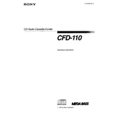 Sony CFD-110 manual cover