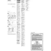 Sony SRS A3 manual cover