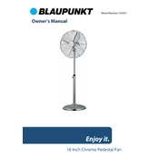 Blaupunkt B&M 16 Inch Chrome Pedestal Fan 332927 manual cover