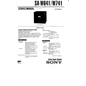 Sony SA W641 manual cover