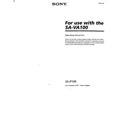 Sony SA-IF100 manual cover