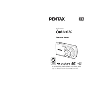 Ricoh Pentax Optio E80 manual cover