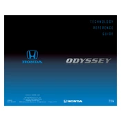 Honda Odyssey EX EX-L and EX-L with Rear Entertainment System 2014 Technology manual cover