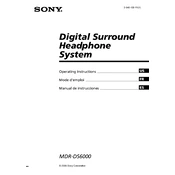 Sony MDR-DS6000 manual cover