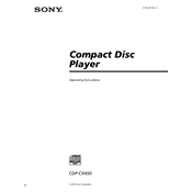 Sony CDP-CX450 manual cover