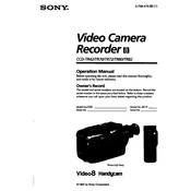 Sony CCD-TR42 manual cover