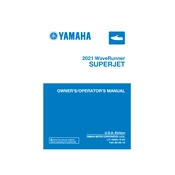 Yamaha SuperJet Waverunner 2021 manual cover