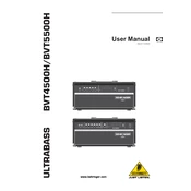 Behringer Ultrabass BVT4500H manual cover