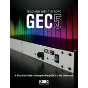 KORG GEC5 manual cover