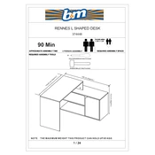 Rennes B&M L Shaped Desk 374448 manual cover