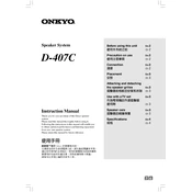 Onkyo D 407C manual cover