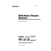 Sony DAV-HDX500 manual cover