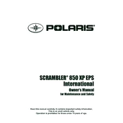 Polaris Scrambler 850 XP EPS International manual cover