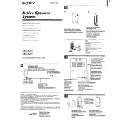 Sony SRS A31 manual cover